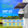 ESCAM QF724 3MP Enregistrement 24 heures Cloud Storage PT 4G Batterie PIR Caméra IP dalarme avec panneau solaire Fu