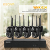 ESCAM WNK614 8CH 3MP sans fil Dome caméra système de sécurité CCTV Kit NVR Audio bidirectionnel double lumière capteur d