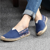 Espadrilles à enfiler en lin de style ethnique pour femmes de grande taille