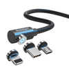 ESSAGER 2.4A Type C Micro USB LED Indicateur Câble de données de charge rapide magnétique pour Huawei P30 Pro Mate 30 9