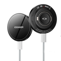ESSAGER ES-WC20 2-in-1 Magnetic Wireless Charger 15W Fast Wireless Charging Pad for Smart Phones for iPhone 16 16 Pro 15