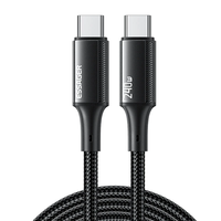 ESSAGER ES-X45 5A 240W Type-C to Type-C Cable PD3.1 Fast Charging Data Transmission Copper Core Line 1M/2M Long for iPho