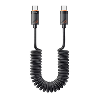 ESSAGER ES-X66 3A/5A 60W/100W Type-C to Type-C Spring Data Cable PD3.0 QC4.0/3.0 FCP Fast Charging Data Transmission Tin