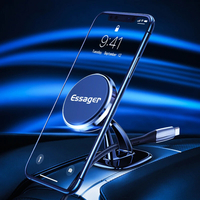 Essager Universel Mini Multifonctionnel 360 Rotation Magnétique Collant De Voiture Tableau De Bord Support De Téléphone