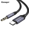 Essager USB Type C à 3, 5 mm Jack mâle adaptateur de câble audio AUX pour casque casque cordon auxiliaire pour Samsung No