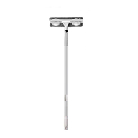 Essuie-glace double face pour vitres à tête rotative à 360 ° Tige télescopique