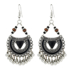 Ethnique exagéré multi-éléments Triangle Fan forme rétro gland Drop Earring pour les femmes
