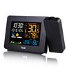 FanJu FJ3391 Station météo Réveil avec projection de moniteur météo Calendrier Horloge de bureau rétroéclairé