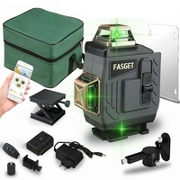 FASGet APP Control 16 lignes 4D niveau Laser auto-nivelant 360 croix horizontale et verticale niveau Laser ligne verte S