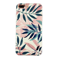 Fashion Ins Plant Pattern Mat Hard PC Housse de protection antichoc pour iPhone X/7/8/7 Plus/8 Plus