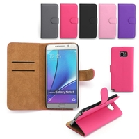 faux cuir Flip Portefeuille Card Slot Braceket Case Pour Samsung Galaxy Note 5