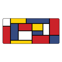 FBB Extra Large Tapis De Souris Géométrie Blocs Anti-dérapant En Caoutchouc Tapis De Clavier De Jeu 900 * 400 * 4mm Tapi