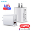 FDGAO 18W PD3.0 QC3.0 Chargeur USB Adaptateur de chargeur de voyage Charge rapide Prise EU Prise US Prise UK pour iPhone