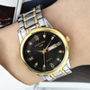 FEDYLON Hommes Style Acier Full Affichage de la semaine en acier Cadran Cristal Quartz Montre