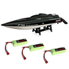 Feilun FT011 plusieurs Batterie 65CM 2.4G 50km / h modèle à grande vitesse de bateau RC sans brosse avec système de refr