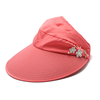 Femme Demoiselles Eté En Plein Air Anti-UV pour Plage Ecran du Solei Chapeau Impression des Fleurs Chapeaux