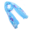 Femme,  floral,  impression,  jacquard,  tissage,  long,  écharpe