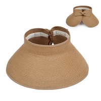Femme Madame Pliable Enrouler Bord Large Plage Soleil Chapeau de Paille Outdoor Jardinage Été Casquette à Visière