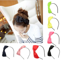 Femme mignon papillon satin Bow Headbrand cheveux accessoires outil