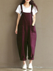 Femme Occasionnel Pantalon de Combinaison Lâche Poche de Sangle