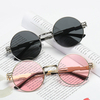 Femme UV400 Lunettes de soleil de protection Lunettes de soleil rondes occasionnelles Punk