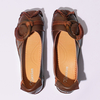 Femmes à la main Stricing décor confortable Soft unique mocassins en cuir décontracté