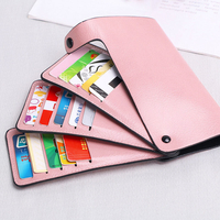 Femmes 15 emplacements pour cartes Patchwork Long Wallet Purse