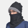 Femmes 2 pièces cheveux de lapin Plus velours chaud en plein air coupe-vent cyclisme Sport visage cou Protection bonnet