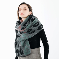 Femmes 200 * 66CM Leopard Soft Artificielle Écharpe Cachemire Hiver Chaud Long Châle