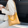 Femmes 2Pcs Casual Chain Bucket Bag Sac à bandoulière