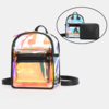 Femmes 2Pcs Transparent Jelly Multi-carry Mini Sac À Dos Sac À Bandoulière Sac À Main