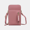 Femmes 3 emplacements pour cartes 6, 5 pouces solide téléphone sac bandoulière sac à bandoulière