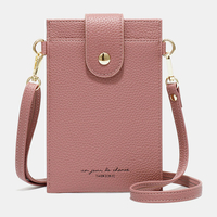 Femmes 3 fentes pour cartes sac de téléphone solide sac à bandoulière sac à bandoulière
