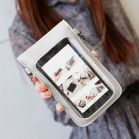 Femmes 6, 3 pouces écran tactile chaîne sac bandoulière solide sac de téléphone