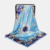 Femmes 90 cm Imitation chaînes de soie motif rayé élégant multi-usage garder au chaud large écharpe carrée châle