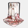 Femmes 90 cm Imitation Soie Motif Floral Élégant Multi-usages Garder Au Chaud Large Carré Écharpe Châle