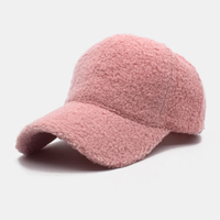 Femmes Agneau Cheveux Chaud Hiver Extérieur Pare-Soleil Casual Couple Chapeau Chapeau De Baseball