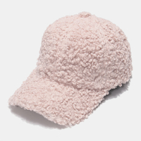 Femmes Agneau Cheveux Soft Chaud Hiver Extérieur All-match Doux Pare-Soleil Chapeau De Baseball