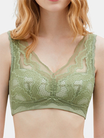 Femmes beauté dos dentelle garnitures sans fil pleine tasse mince dos fermeture soutien-gorge