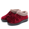 Femmes Bout Rond Casual Dot Imprimer Doublure De Fluff Chaud Bottines En Coton Plates Confortables