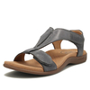 Femmes Bout Rond Confortable Soft Sole Casual Plat Grande Taille Sandales