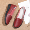 Femmes Bout rond"idien Soft Mocassins plats de couleur unie