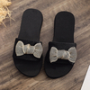 Femmes Bowknot Decor Comfy Soft Pantoufles Plateforme Plateforme