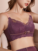 Femmes Bowknot dentelle rassembler respirant mince tasse complète sans fil Anti-exposition confortable soutiens-gorge ré
