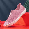 Femmes Brief Floral Creux Out Round Toe Flat Stitching Loafers Chaussures
