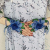 Femmes Broderie Ethnique Hallow Wristband Fashion Floral Half Cover Finger Gland Gants
