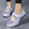 Femmes brèves tissu évider respirant Soft semelle coussinée chaussures de sport décontractées