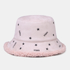 Femmes Cachemire Et Daim Chaud Soft Broderie Étoiles Chapeau De Seau Extérieur