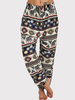 Femmes Casual Elephant Print Style Ethnique Taille Élastique Lâche Sarouel