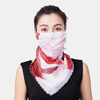 Femmes Écharpe montée sur les oreilles Floral Protection respirante Crème solaire Masques faciaux Cou